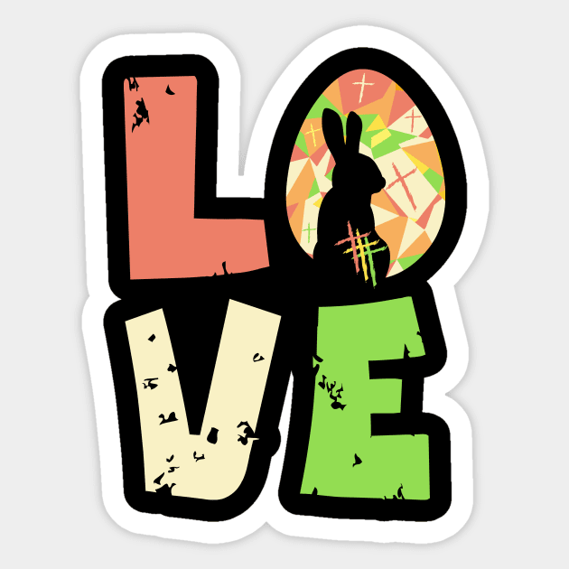 Love Easter Christian Cross Sticker by The WYLD Tribe